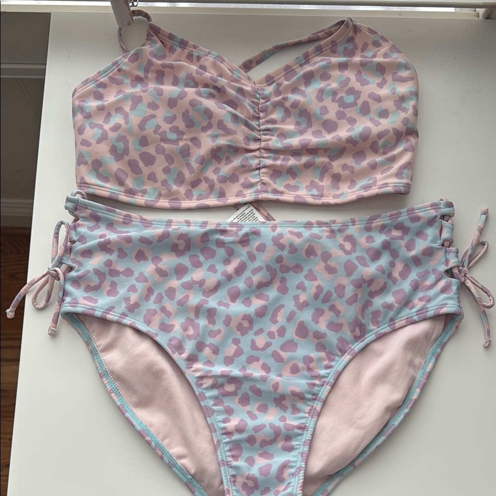 Stylish Pink Leopard Print Women's Intimate Set